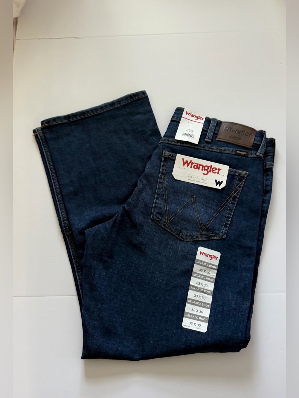 Wrangler Men’s Dark Blue Bootcut Jeans - Relaxed Fit